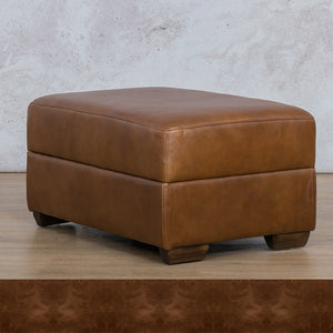 Stanford Leather Ottoman Leather Sofa Leather Gallery Royal Cognac WAREHOUSE COLLECTION - PINETOWN OR NORTHRIDING Full Foam