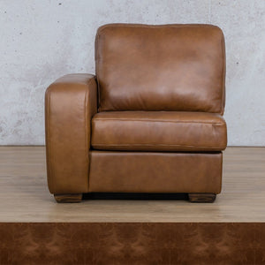 Stanford Leather 1 Seater Right Arm Leather Sofa Leather Gallery Royal Cognac WAREHOUSE COLLECTION - PINETOWN OR NORTHRIDING Full Foam