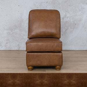 Salisbury Leather Armless Chair Leather Sofa Leather Gallery Royal Cognac WAREHOUSE COLLECTION - PINETOWN OR NORTHRIDING Full Foam