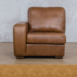 Stanford Leather 1 Seater Right Arm Leather Sofa Leather Gallery Royal Hazelnut WAREHOUSE COLLECTION - PINETOWN OR NORTHRIDING Full Foam