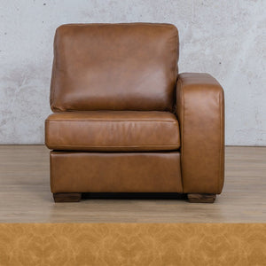 Stanford Leather 1 Seater Left Arm Leather Gallery Royal Hazelnut WAREHOUSE COLLECTION - PINETOWN OR NORTHRIDING Full Foam