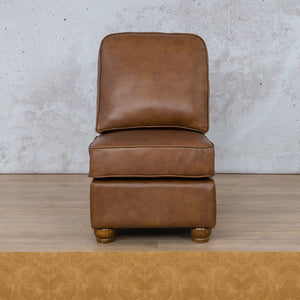 Salisbury Leather Armless Chair Leather Sofa Leather Gallery Royal Hazelnut WAREHOUSE COLLECTION - PINETOWN OR NORTHRIDING Full Foam