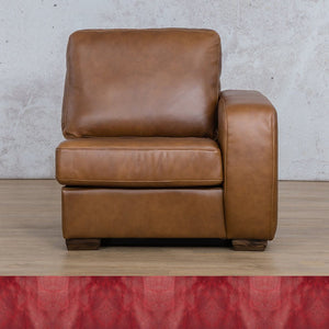 Stanford Leather 1 Seater Left Arm Leather Gallery Royal Ruby WAREHOUSE COLLECTION - PINETOWN OR NORTHRIDING Full Foam