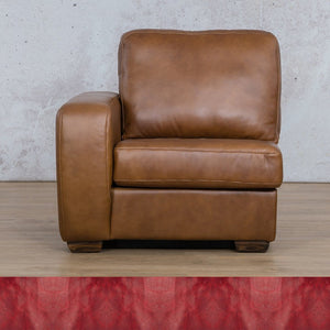 Stanford Leather 1 Seater Right Arm Leather Sofa Leather Gallery Royal Ruby WAREHOUSE COLLECTION - PINETOWN OR NORTHRIDING Full Foam