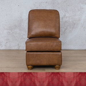 Salisbury Leather Armless Chair Leather Sofa Leather Gallery Royal Ruby WAREHOUSE COLLECTION - PINETOWN OR NORTHRIDING Full Foam