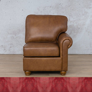 Salisbury Leather 1 Seater Left Arm Leather Sofa Leather Gallery Royal Ruby WAREHOUSE COLLECTION - PINETOWN OR NORTHRIDING Full Foam