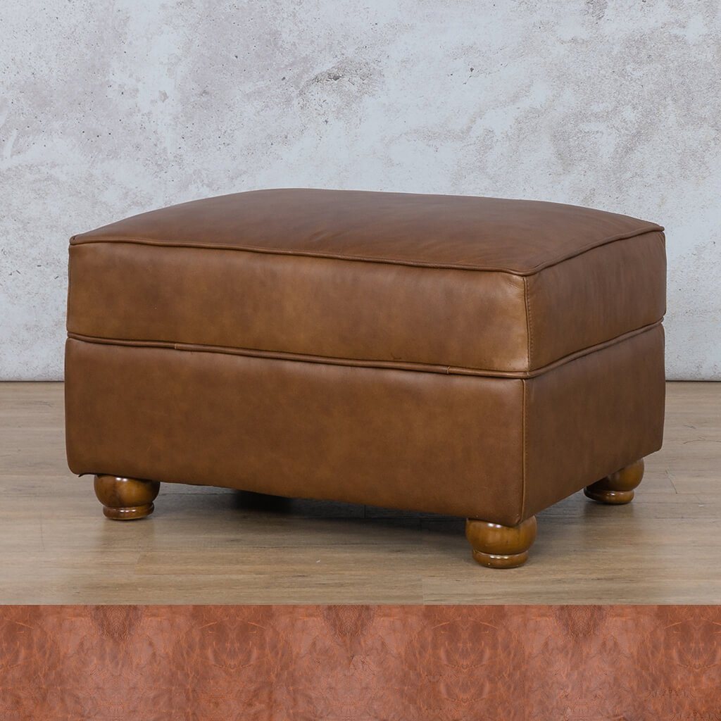 Salisbury Leather Ottoman Leather Gallery Royal Saddle WAREHOUSE COLLECTION - PINETOWN OR NORTHRIDING Full Foam