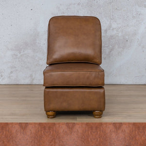 Salisbury Leather Armless Chair Leather Sofa Leather Gallery Royal Saddle WAREHOUSE COLLECTION - PINETOWN OR NORTHRIDING Full Foam