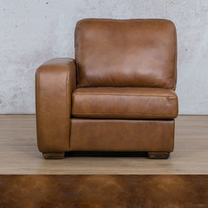 Stanford Leather 1 Seater Right Arm Leather Sofa Leather Gallery Royal Walnut WAREHOUSE COLLECTION - PINETOWN OR NORTHRIDING Full Foam
