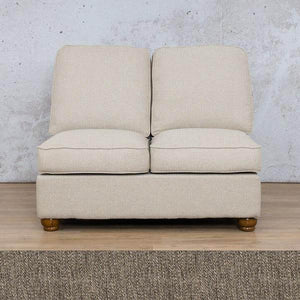 Salisbury Fabric Armless 2 Seater Fabric Sofa Leather Gallery Brown WAREHOUSE COLLECTION - RIVERHORSE VALLEY, NEWLANDS EAST OR NORTHRIDING Full Foam
