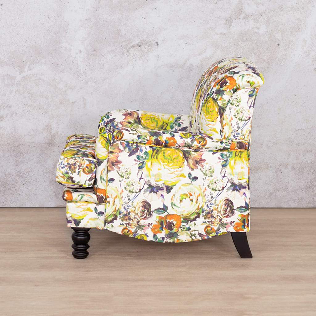 Samara Occasional Chair - Spring Fabric Armchair Leather Gallery 