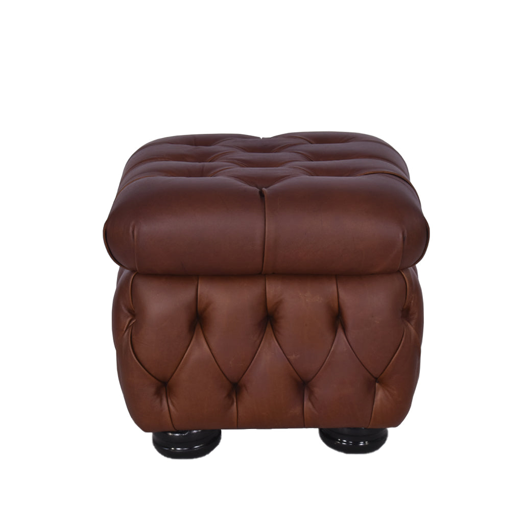 Simone Regal Treacle Square Ottoman Ottoman Leather Gallery 