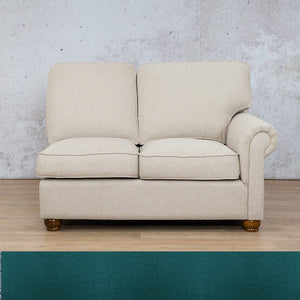 Salisbury Fabric 2 Seater Left Arm Fabric Sofa Leather Gallery Turquoise WAREHOUSE COLLECTION - PINETOWN OR NORTHRIDING Full Foam