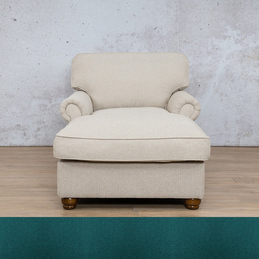 Salisbury Fabric 2 Arm Chaise Fabric Sofa Leather Gallery Turquoise WAREHOUSE COLLECTION - PINETOWN OR NORTHRIDING Full Foam