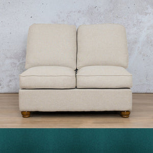 Salisbury Fabric Armless 2 Seater Fabric Sofa Leather Gallery Turquoise WAREHOUSE COLLECTION - PINETOWN OR NORTHRIDING Full Foam