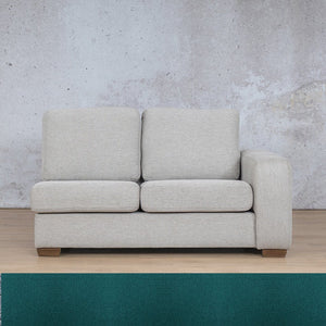 Stanford Fabric 2 Seater Left Arm Leather Gallery Turquoise WAREHOUSE COLLECTION - PINETOWN OR NORTHRIDING Full Foam