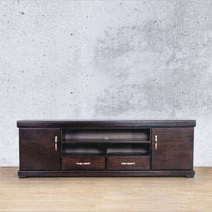 The ample storage space of the Urban Dark Mahogany 2000 Plasma TV Unit | TV Stand | TV Stands | TV Cabinet | TV Stands For Sale | TV Units For Sale at Leather Gallery 