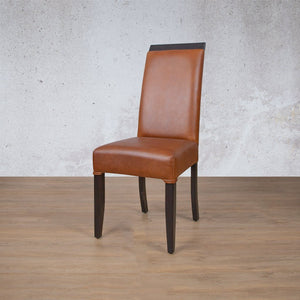Urban Leather Dark Mahogany Dining Chair Dining Chair Leather Gallery Royal Walnut-A 