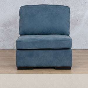 Arizona Leather Armless Chair Leather Gallery Urban White WAREHOUSE COLLECTION - PINETOWN OR NORTHRIDING Feathers & Foam
