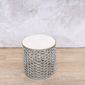 Vermont Chain Side Table Side Table Leather Gallery 