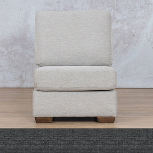 Stanford Fabric Armless Chair Leather Gallery Volcanic Charcoal WAREHOUSE COLLECTION - PINETOWN OR NORTHRIDING Full Foam