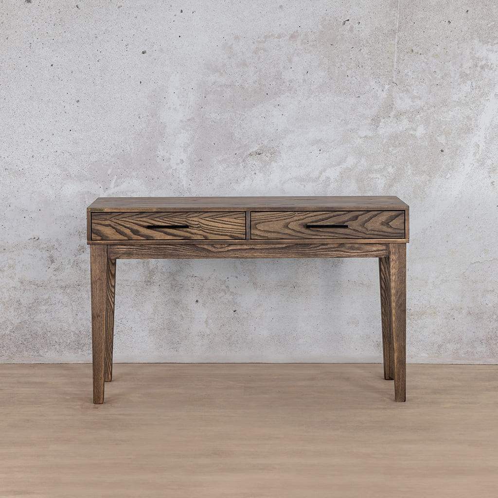 Willow Beauty Bureau / Desk - Antique Dark Oak Vanity Tables Leather Gallery ANTIQUE DARK OAK Length 1200 x Depth 600 x Height 450 