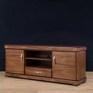 Angled Front View of the Stunning Urban Walnut 1600 TV Plasma Unit | TV Stand | TV Stands | TV Unit | TV Stand Unit | TV Cabinet | TV Stands For Sale | TV Units For Sale at Leather Gallery 