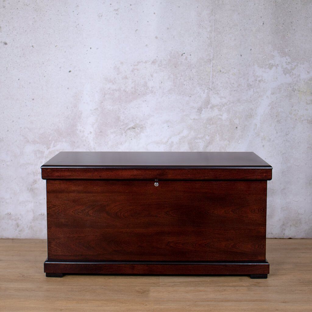 Urban Kist - Dark Mahogany | Blanket Storage Box | Bedroom Storage | Leather Gallery 