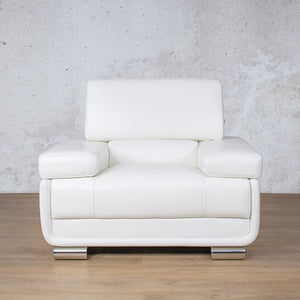 Tobago 1 Seater Leather Sofa Fabric Corner Suite Leather Gallery White 